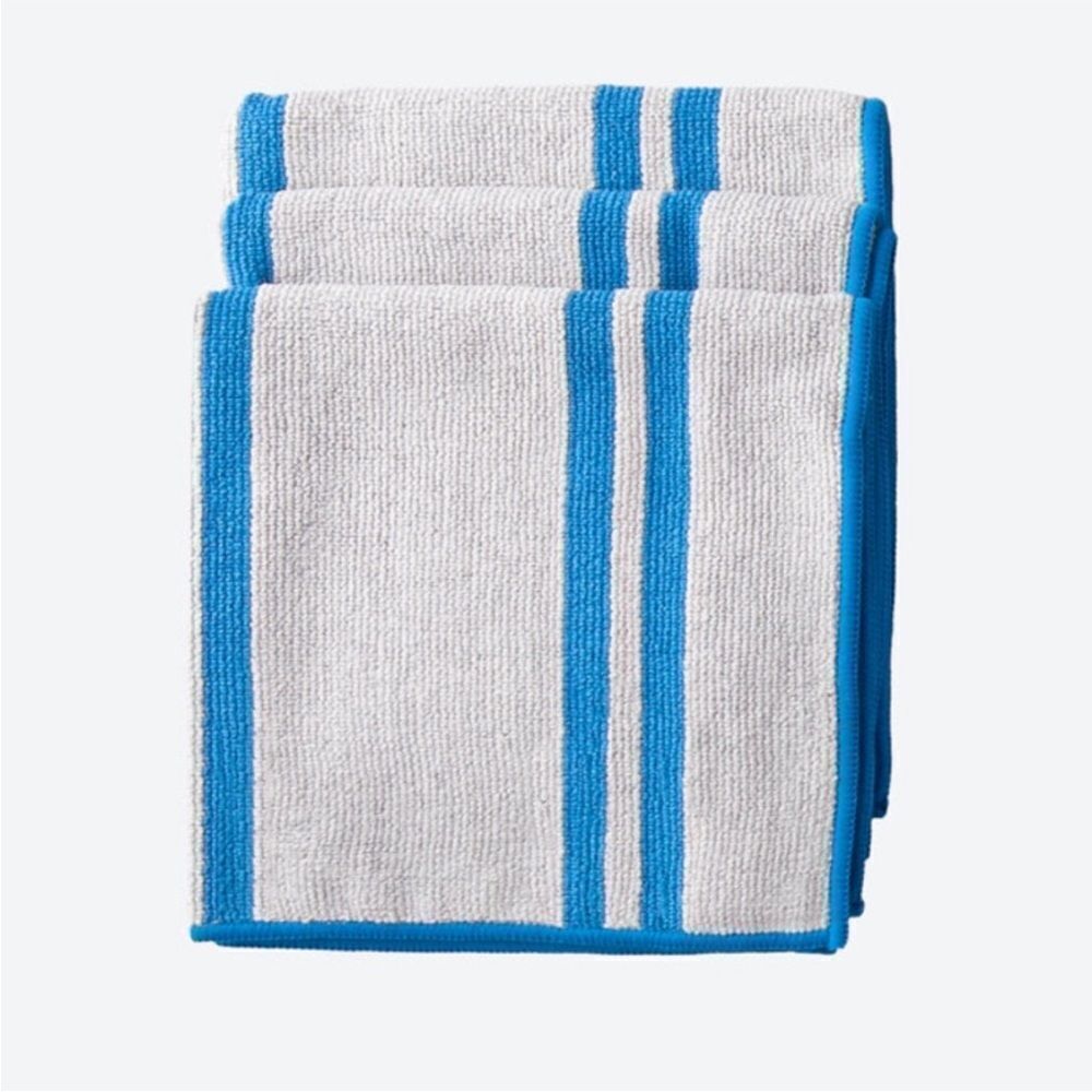 Norwex Face and Body Cloths Set of 3 Marine Stripes NWT